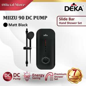 DEKA MIIZU 90 DC Pump Instant Heat Water Heater with Rainshower/Handshower MIZZU Series Magnesium/Matt Black/Dark Grey