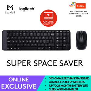 Logitech MK215 Wireless Keyboard & Mouse Combo (Small Footprint Ultra Compact)  (Work From Home Home Based Learning)