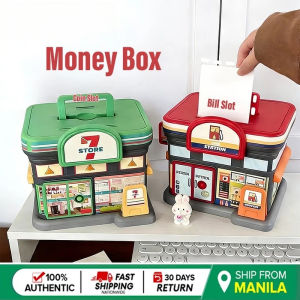 Money Box Cartoon House Piggy Bank for Children Convenience Store Design Coin Bank Money Storage