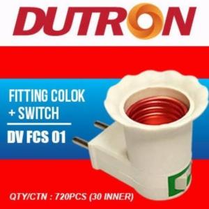 Dutron Fitting Colok + Switch On Off Lampu Tidur