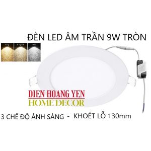 ĐÈN LED ÂM TRẦN SIÊU MỎNG 3 CHẾ ĐỘ 9W - đường kính 130mm