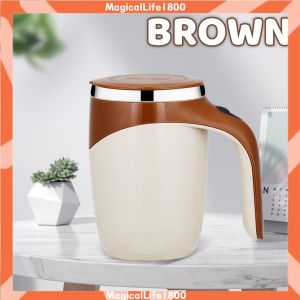 Automatic Mixing Magnetic Coffee Cup With Lid Rechargeable 304 Stainless Steel Travel Self Stir Auto Stirring Mug 380ml