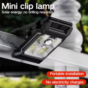 🇲🇾 Outdoor LED Solar Clip Light Portable Waterproof Body Sensor Lamp Courtyard Garden Lamp Patio Home Camping Wall Light Solar Wall Lamp