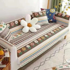 100% Cotton แผ่นรองโซฟา ผ้าคลุมโซฟา เบาะโซฟาลื่นการ์ตูนน่ารัก กันลื่นพรมปูพื้น ผ้าเนื้อนุ่ม อ่อนโยนต่อผิว ป้องกันฝุ่นและสิ่งสกปรก 6ลาย 8 ขนาดให้เลือก sofa cover ผ้าคลุมเบาะโซฟา