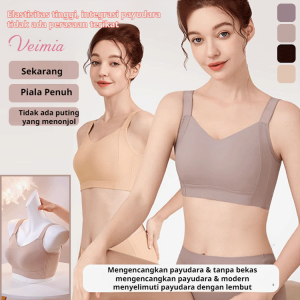 Veimia Bra Push-Up Ringan Tanpa Cincin Baja Pakaian Dalam Bra Ukuran Besar Bra anti kendur Bra nyaman tanpa kawat Bra cup penuh tanpa jahitan