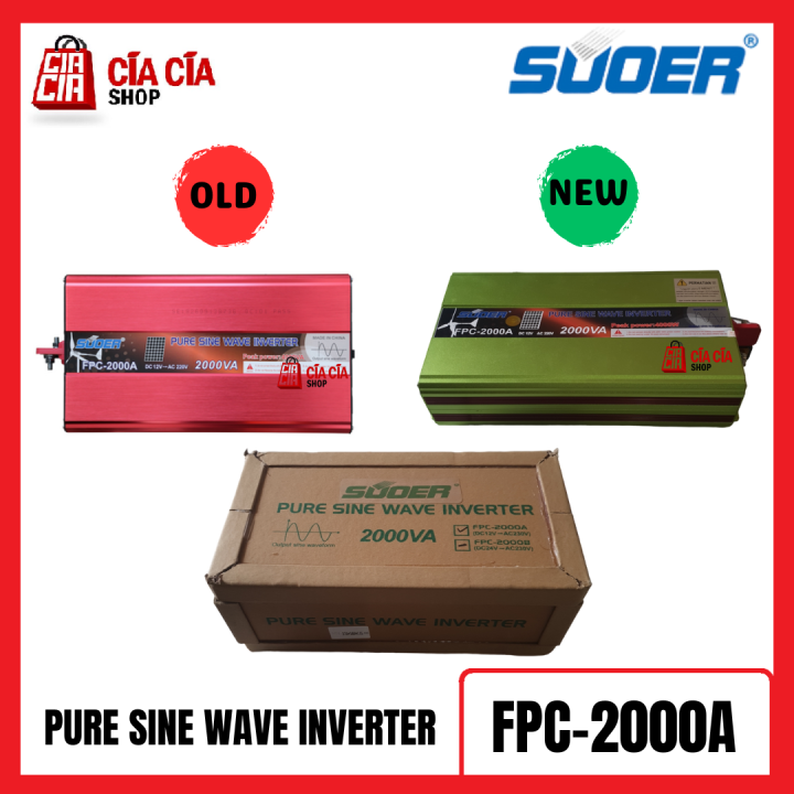 Suoer Inverter Pure Sine Wave 2000 Watt 12V FPC-2000A Inverter PSW ...