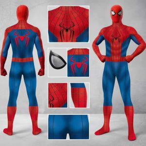 Người Nhện Đỏ và Xanh 4cosplay Bộ đồ liền thân Peter Parker hoàn toàn mới cos Hãy mặc trang phục Halloween.