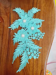 Hoa thêu may len áo dài trang trí