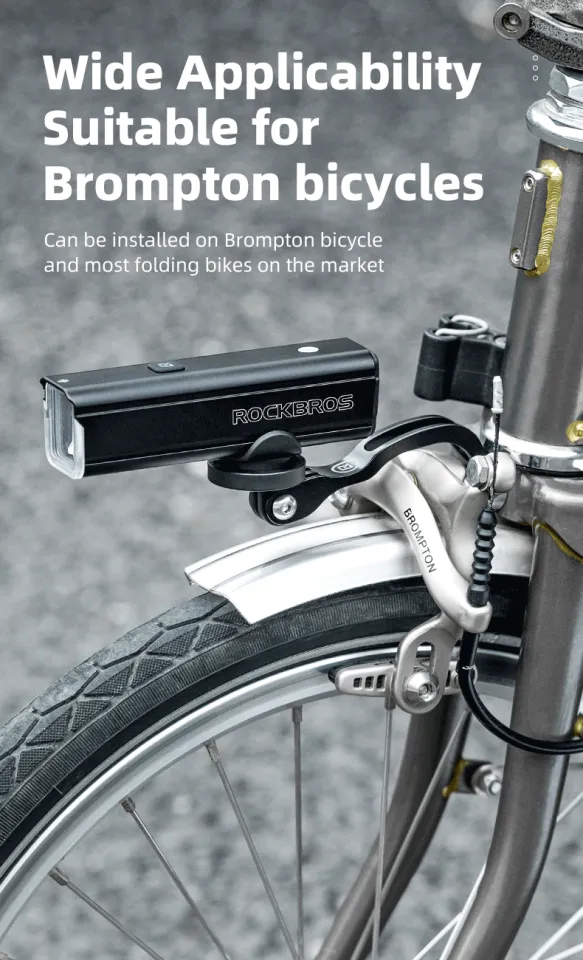 ROCKBROS Folding Bicycle Front Fork Bracket Aluminium Ultralight Sport  Camera GoPro Mount Brompton Headlight Holder Bike Accessories