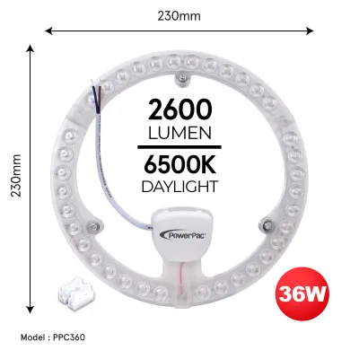 PowerPac LED Ceiling Lamp Ceiling Light Round Light 18/24/36/48 Watts (PPC180/PPC240/PPC360/PPC470)
