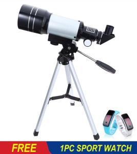 (Free Sport Watch) Phoenix F30070M 15x/150x HD Professional Telescope Monocular Space Astronomical Telescope Spyglass (300/70mm) With Aluminum Tripod Kids Toys Christmas Gift For Moon Jupiter Beginners