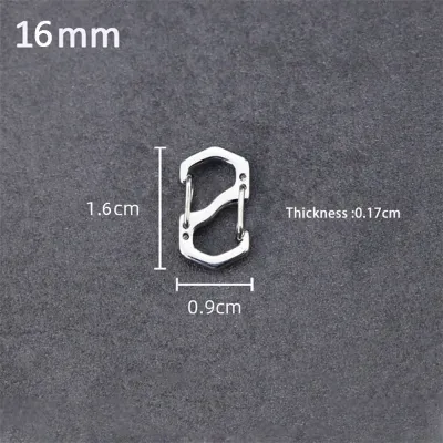BESTOURO 10PCS Stainless Steel Backpack Buckle Handmade Silver Carabiner with Lock High Quality S Type Necklace Clasps Jewelry Accessories