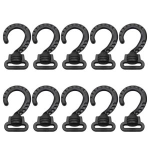 NEXTYOO 10pcs Đa chức năng Móc treo ba lô xoay được Đường kính trong 2.7cm Nhựa Móc treo lều ngoài trời  Lớn Khóa móc xoay dây đeo Dây đai buộc hành lý cho túi ba lô