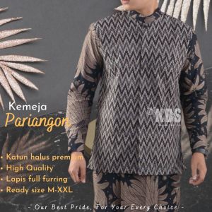 PARIANGON SOGAN KEMEJA BATIK LENGAN PENDEK&PANJANG LAPIS FURING BAHAN KATUN HALUS PREMIUM