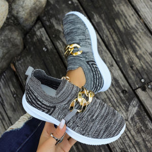 Free Shipping 2026 New Plus-Size WomenS Casual And Comfortable Chain-Strap Wedge-Heeled Platform Shoes One Size Fits All