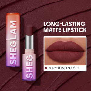 SHEGLAM Dynamatte Boom Long Lasting Matte Lipstick-20 Colors Creamy Matte Waterproof Lip Stain Lip Balms Makeup Cosmetics