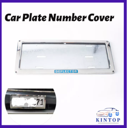 Universal Car Plate Number Cover Pure Stainless Steel Frame Protector license protector Easy To Install License Plate Cover Lazada Lazada PH