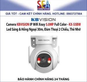 Camera KBVISION IP Wifi Xoay 5.0MP Full Color Led Sáng & Hồng Ngoại 30m Đàm Thoại 2 Chiều Thẻ Nhớ - KX-S5BW