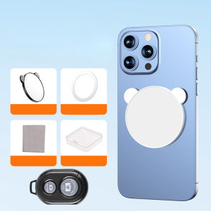 Magnetic Rear Selfie Mirror Selfie Artifact Set Cell Phone Camera Mirror HD Lens Selfie Reflector Mirror Selfie Vlogging Video