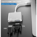USB Type C To HDMI VGA Adapter Hub 4 in 1 USB3.0 PD Charging Multi 1080P VGA Splitter Converter for MacBook Pro/iPad, HUAWEI Mate 20/30/40 Pro, Samsung Galaxy S22/S8/S9/Note 8 , HDMI Video Adapter Converter. 