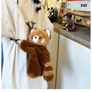 Raccoon Backpack Cute Plush Bag Style Backpack Cute Soft Backpack Kawaii Kitten Fluffy Gift For Kids
