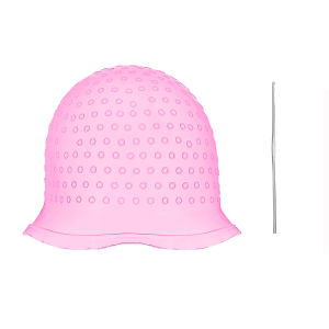 O-New Salon Dye Silicone Cap Hair Salon Coloring Highlighting Reusable Set Frosting Tipping With Crochet Hook