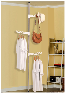 {SG In-Stock and Delivery} Adjustable Clothes Drying Rack Floor To Ceiling Tension Pole Hanger Stand Height Adjustable 1.1M to 3.1M Flexible {Good At Quality}