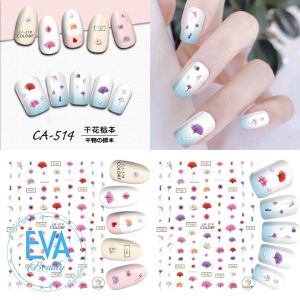 Sticker Dán Móng Tay 3D Dạng Decal Dán Móng Chống Nước Hoạ Tiết Bông Hoa Chi Cúc Tây Aster Flower CA514