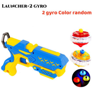 Childrens Pull String Gyro Launcher Toy Lloy Luminous Rotating Launcher Boy Birthday Gift Toy