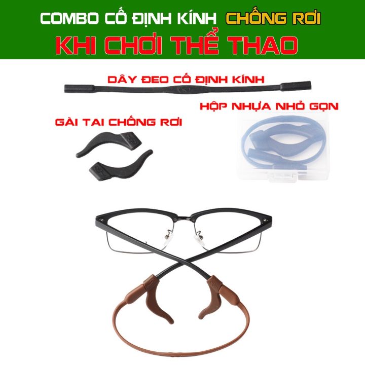 Dây đeo kính chống rơi và gài tai chống rơi kính khi chơi thể thao ...