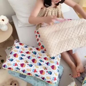 KISS MY BABY Kids Bean Fleece Pillow Comfort Pillow Pure Cotton Neck Guard Newborn Pillow Bantal Kapas Budak