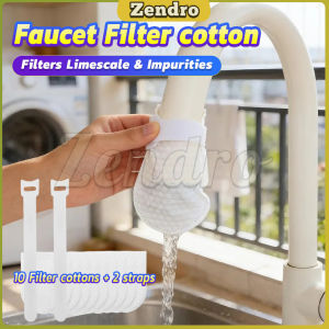 Zendro 10Pcs Thickened Faucet Filter Cotton Universal with T-strap Faucet Filter Portable