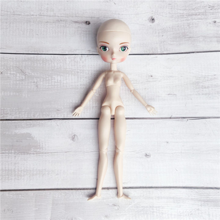 new 34cm dolls Original bjd doll 14 joints Big head Small mouth