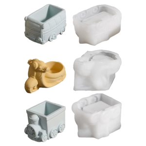 Silicone Mould Bus Shaped Succulents Molds Epoxy Resin Molds Flower Pots Molds Plasters Molds for Table Decorations