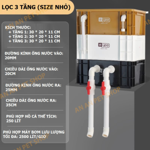 Bộ Lọc thùng YEE Baki cho Hồ cá cảnh | Dễ dàng Lắp đặt (Không bao gồm Bơm và Vật liệu lọc)