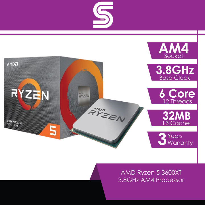 AMD Ryzen 5 3600XT 3.8GHz AM4 Processor | Lazada