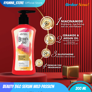 Beauty 360 Body Serum Wild Passion 200 ml - Body Serum Ceramide Glycerine Niacinamide Argan Oil