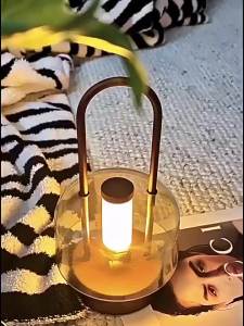 SXH Specialized minimalist portable ambient light rechargeable bedside lamp with stepless dimming LED Small night light metal table lamp