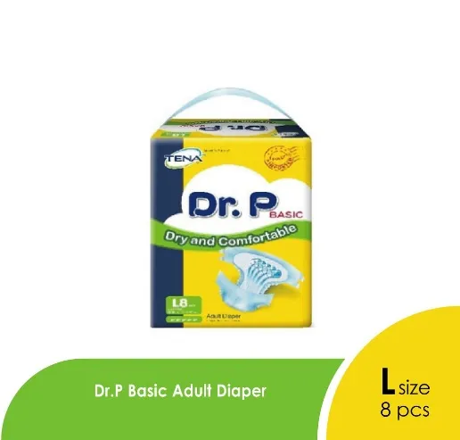 Dr.p Basic Adult Diaper Xl 8's | Dry And Comfortable