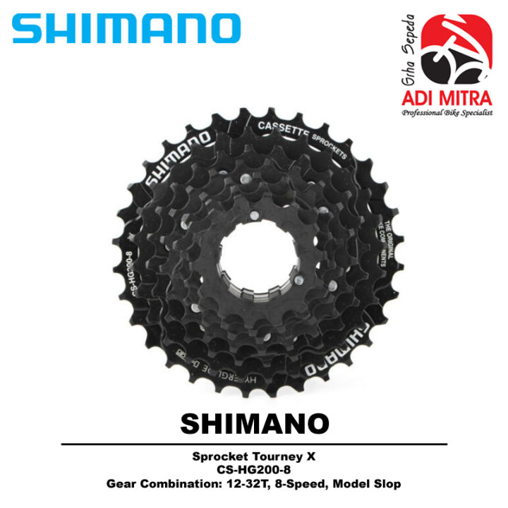 Shimano Cassette Sprocket Tourney TX CS-HG200-8 Speed 12-32T - Main Image