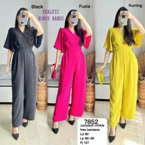 A&B Jumpsuit Crinkle 7852-85 Import Premium Realpic Bonus Bandana LD 90 LP 66-86 PJ 137 CM
