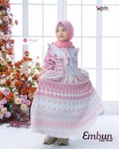 Mysha Kids Muslimah - Embun Gamis Etnik Anak Dress anak perempuan Free hijab Pasmina 2-12 thn anak gamis set hijab
