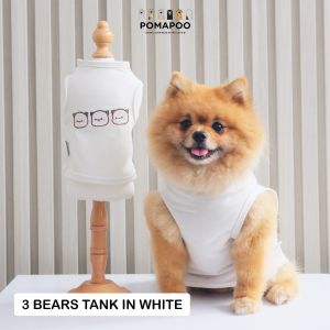 3 Bears Tank - Baju Kucing dan Baju Anjing POMAPOO Premium Berkualitas