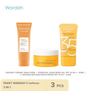 Paket Wardah C Defense Skincare Lengkap Untuk Semua Jenis Kulit Sehat Mencerahkan Putih Glowing