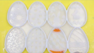 Shiny Glossy Easter Egg Love Flowers Mold Resin Craft Easter Day Bunny Mold for DIY Keychain Necklace Charms Making