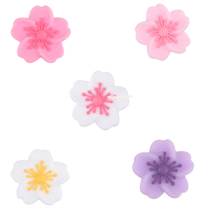 28mm Flower Shape Beads Infant Teething Beads for Soother Clip Keychain Bracelets Handmade Art Craft Accessories