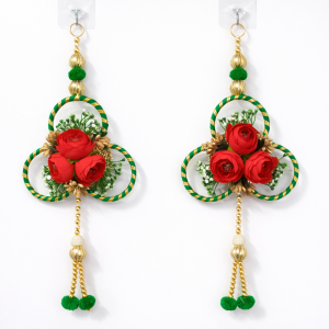 Handcrafted Festive Decorative Wall Hanging Set | Diwali Christmas & Home Décor (Pack of 1 Pc | Size - 16 × 5.5 Inches)