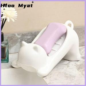 tantuoye กล่องสบู่รูปแมวการ์ตูนที่วางสบู่ที่คว่ำจานเก็บสบู่อุปกรณ์ในครัวเรือนห้องน้ำ