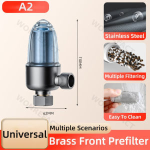 Đầu Lọc Nước Tại Vòi Bằng Đồng Nguyên Khối Chống Cặn Canxi 40 Micron Lưới Inox 316 Lưu Lượng Nước Lớn 1.5T/H Cho Vòi Hoa Sen Máy Giặt Vòi Bồn Rửa Bát Chân Ren 21mm Phổ Thông Khử Mùi Clo Lõi Lọc Maifan Dùng Vĩnh Viễn Không Thay Tháo Rửa Nhanh
