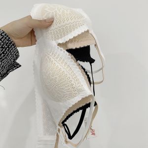 Japans original lace latex bra one-piece seamless gathering take deduction bra without rims underwear women